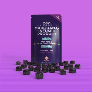 Zen Cannabis Marijuana Infused Product Fast Acting Full Spectrum NiteNite Grape Gummies