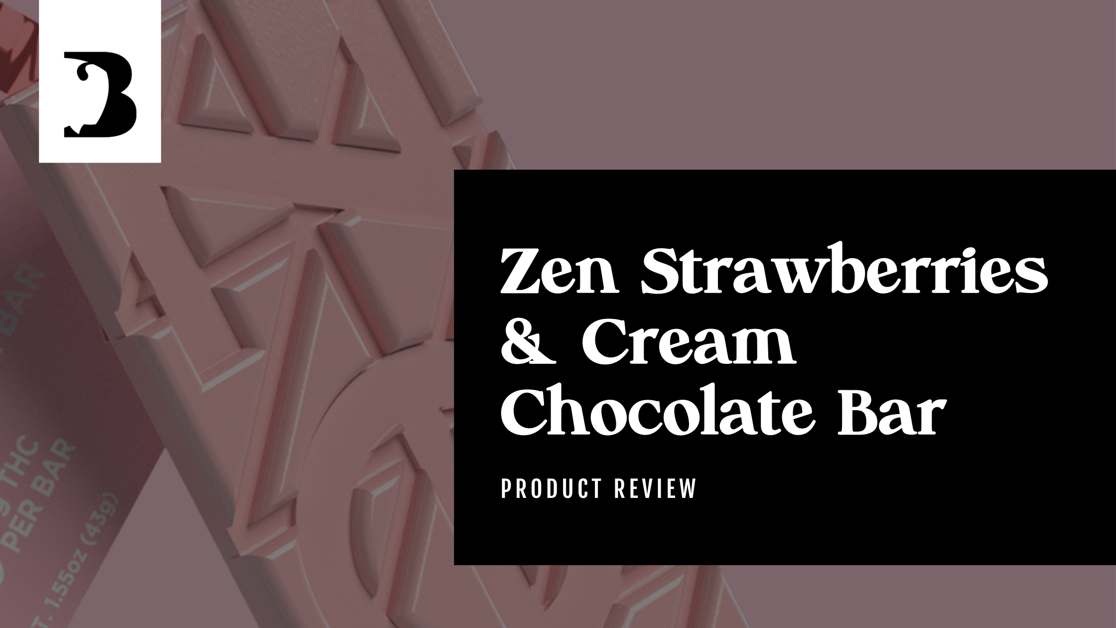 Zen Strawberries & Cream Chocolate Bar