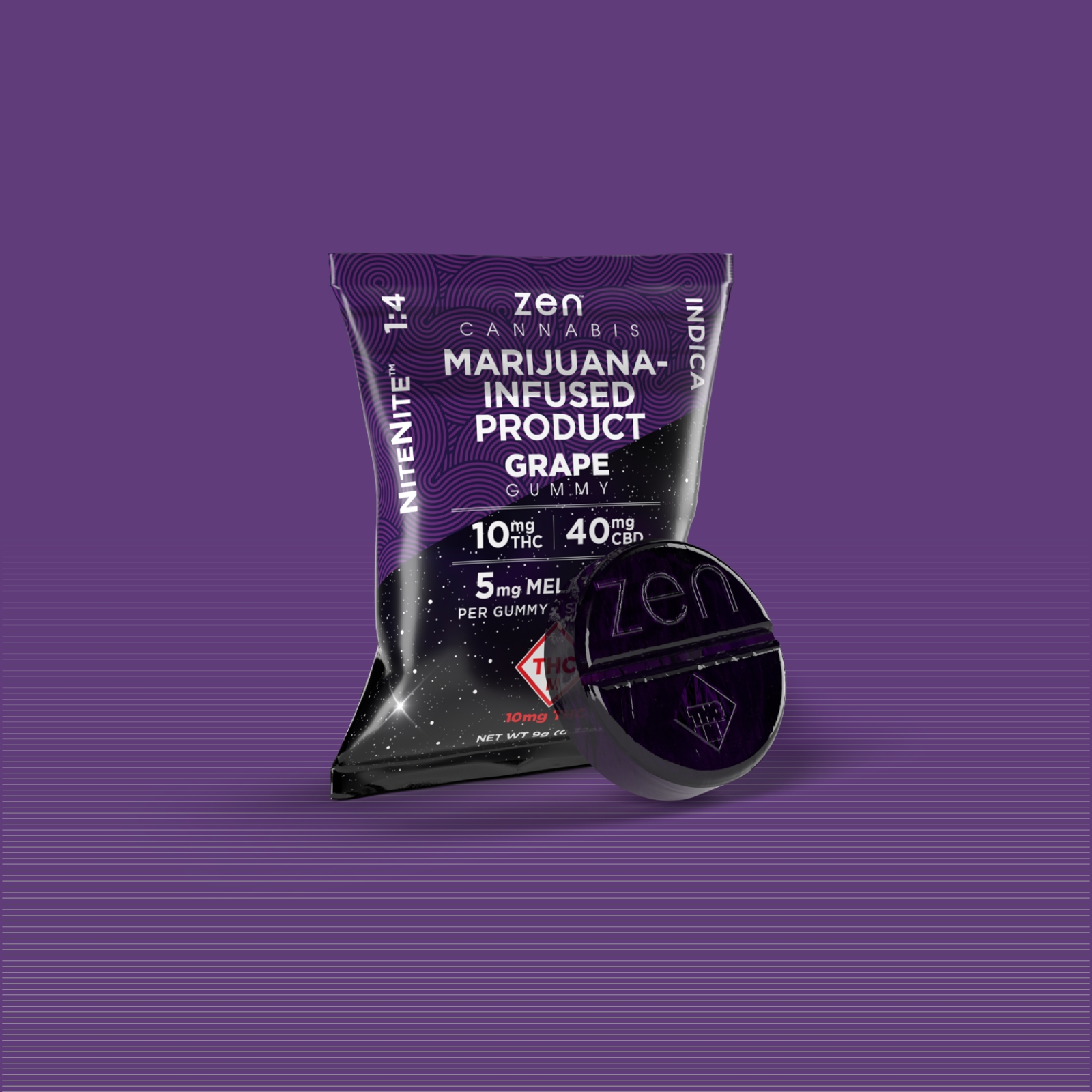 Zen Cannabis Marijuana Infused Product Grape Gummy